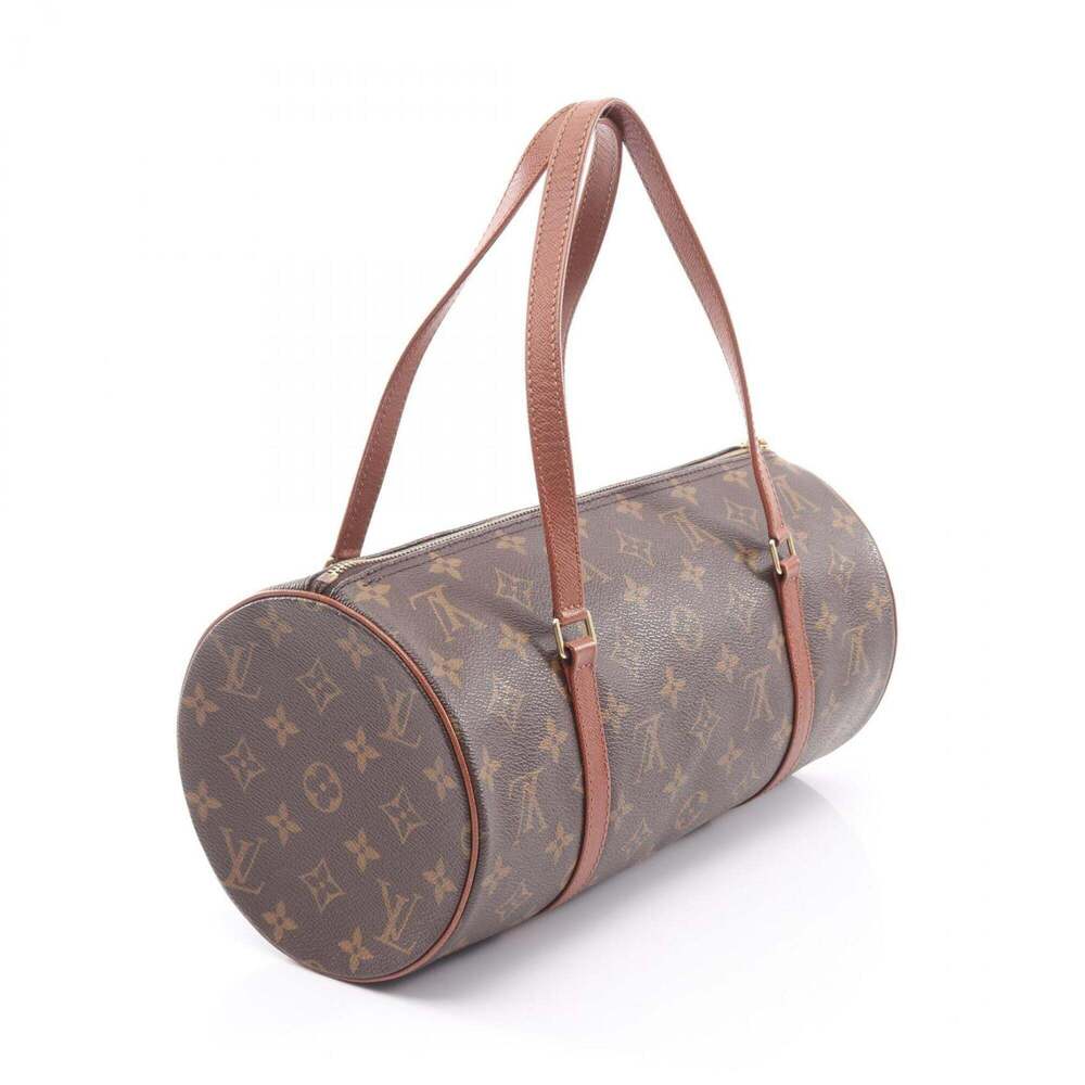 LOUIS VUITTON Brown Monogram Leather Papillon 30 Pouch - Picture 2 of 9